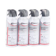 Innovera® Compressed Air Duster Cleaner, 10 oz Can, 4/Pack