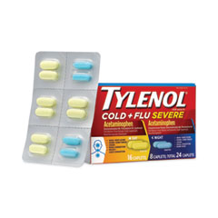 Tylenol® Cold and Flu Severe Day and Night Caplets, 24 Caplets/Box, 3 Boxes/Pack, Delivered in 1-4 Business Days