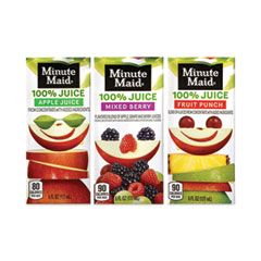 Minute Maid® 100% Juice Box Variety Pack, 6 oz Pouch, 40/Carton, Delivered in 1-4 Business Days