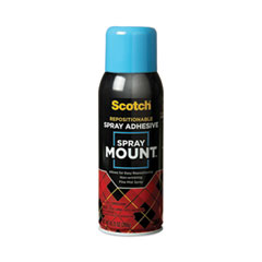 Scotch® Spray Mount Repositionable Adhesive, 10.25 oz, Dries Clear