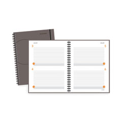 AT-A-GLANCE® Plan. Write. Remember. Planning Notebook Two Days Per Page , 11 x 8.38, Gray Cover, Undated