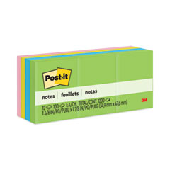 Post-it® Notes Original Pads in Floral Fantasy Collection Colors, 1.5" x 2", 100 Sheets/Pad, 12 Pads/Pack