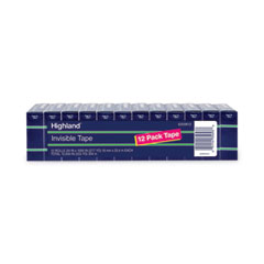 Highland™ Invisible Permanent Mending Tape, 1" Core, 0.75" x 83.33 ft, Clear, 12/Pack