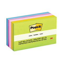 Post-it® Notes Original Pads in Floral Fantasy Collection Colors, 3" x 5", 100 Sheets/Pad, 5 Pads/Pack