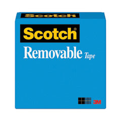 Scotch® Removable Tape, 1" Core, 0.75" x 36 yds, Transparent