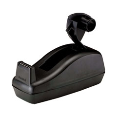 Scotch® Deluxe Desktop Tape Dispenser, Heavily Weighted, Attached 1" Core, Black