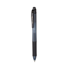 Pentel® EnerGel-X Gel Pen, Retractable, Medium 0.7 mm, Black Ink, Black Barrel, 24/Pack