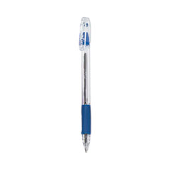 EasyTouch Ballpoint Pen, Stick, Fine 0.7 mm, Blue Ink, Clear/Blue Barrel, Dozen