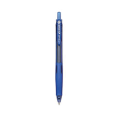 Pilot® G-Knock BeGreen Gel Pen, Retractable, Fine 0.7 mm, Blue Ink, Translucent Blue/Blue Barrel, Dozen