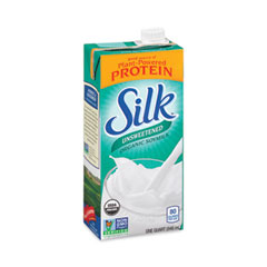 Silk® Organic Soy Milk, Unsweetened Original, 32 oz Carton, 3/Pack, Ships in 1-3 Business Days