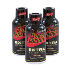 Extra Strength Energy Drink, Berry, 1.93 oz Bottle, 24/Carton