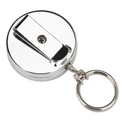 SecurIT® Pull Key Reel Wearable Key Organizer, Stainless Steel