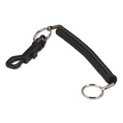SecurIT® Key Coil Chain 'N Clip Wearable Key Organizer, Flexible Coil, Black