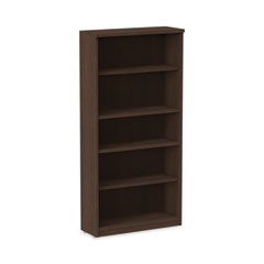 Alera® Alera Valencia Series Bookcase, Five-Shelf, 31.75w x 14d x 64.75h, Espresso