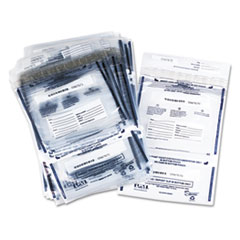 Iconex™ Clear Dual Deposit Bags, Tamper Evident, Plastic, 11 x 15, Clear, 100/Pack