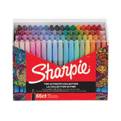 Sharpie® Fine Tip Permanent Marker, Fine Bullet Tip, Assorted Colors, 65/Pack