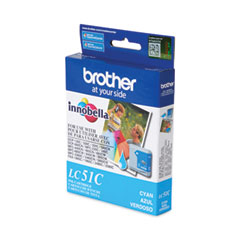 Brother LC51C Innobella Ink, 400 Page-Yield, Cyan