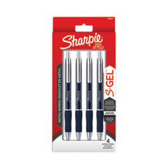 Sharpie S-Gel Fashion Barrel Gel Pen, Retractable, Medium 0.7 mm, Black Ink, Frost Blue Barrel, Dozen