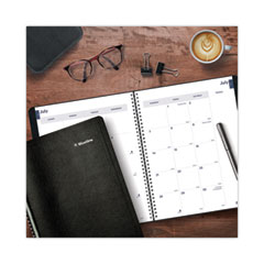 July 2021 to August 2022 Twin-Wire Binding Blueline Monthly Academic Planner Black CA701.BLK-22 11 x 8.5 14 Months English 