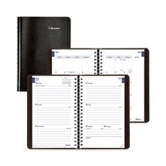 Blueline® Academic Weekly/Monthly Planner, 8 x 5, Black Cover, 13-Month (Jul to Aug): 2022 to 2023