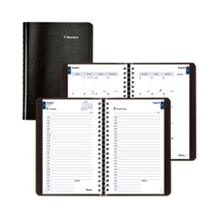 Blueline® Academic Daily/Monthly Planner, 8 x 5, Black Cover, 12-Month (Aug to July): 2023 to 2024