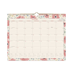AT-A-GLANCE® Badge Floral Wall Calendar, Badge Floral Artwork, 15 x 12, White/Multicolor Sheets, 12-Month (Jan to Dec): 2023