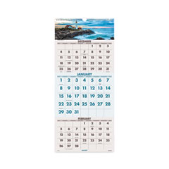 AT-A-GLANCE® Scenic Three-Month Wall Calendar, Scenic Landscape Photography, 12 x 27, White Sheets, 14-Month (Dec to Jan): 2021 to 2023