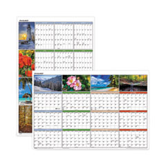 AT-A-GLANCE® Vertical/Horizontal Erasable Wall Planner, Seasons in Bloom Photos, 24 x 36, White/Multicolor Sheets, 12-Month(Jan-Dec): 2023