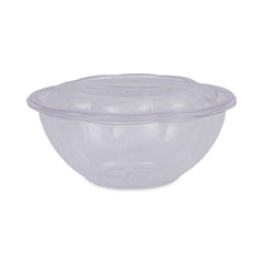 Eco-Products® Renewable and Compostable Salad Bowls with Lids, 24 oz, Clear, 50/Pack, 3 Packs/Carton