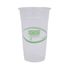Eco-Products® GreenStripe Renewable and Compostable PLA Cold Cups, 24 oz, 50/Pack, 20 Packs/Carton