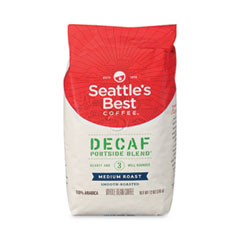 Seattle's Best™ Port Side Blend Ground Coffee, Decaffeinated Medium Roast, 12 oz Bag, 6/Carton
