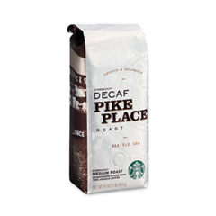 Starbucks® Whole Bean Coffee, Decaffeinated Pike Place Roast, 1 lb Bag, 6/Carton