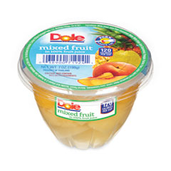 Dole® Mixed Fruit in 100% Fruit Juice Cups, Peaches/Pears/Pineapple, 7 oz Cup, 12/Box, Delivered in 1-4 Business Days