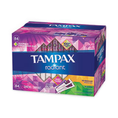 Tampax® Radiant Tampons, Regular/Super, 84/Box, Ships in 1-3 Business Days