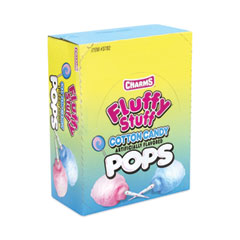 Charms Fluffy Stuff Cotton Candy Lollipop - 48 / Box - Candy Favorites