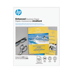 HP Color Laser Glossy Brochure Paper, 97 Bright, 40 lb Bond Weight, 8.5 x 11, White, 150/Pack