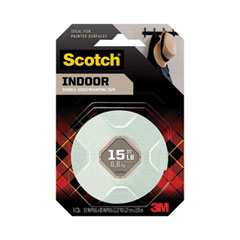 Scotch® Foam Mounting Double-Sided Tape, Permanent, Holds Up to 2 lbs, 0.5 x 75, White