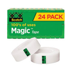 Scotch® Magic Tape Value Pack, 1" Core, 0.75" x 83.33 ft, Clear, 24/Pack
