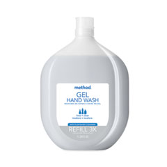 Method® Gel Hand Wash Refill Tub, Fragrance-Free, 34 oz Tub, 4/Carton
