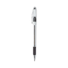 Pentel® R.S.V.P. Ballpoint Pen Value Pack, Stick, Medium 1 mm, Black Ink, Clear/Black Barrel, 24/Pack