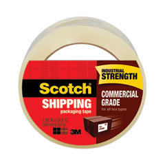 Scotch® 3750 Commercial Grade Packaging Tape with Dispenser, 3" Core, 1.88" x 54.6 yds, Clear, 48/Pack