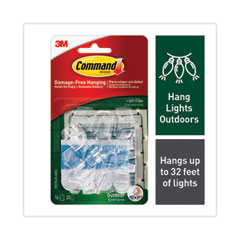 Command™ All Weather Hooks and Strips, Plastic, Small, 16 Clips and 20 Strips/Pack