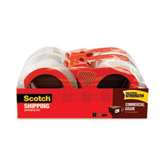 Scotch® 3750 Commercial Grade Packaging Tape with Dispenser, 3" Core, 1.88" x 54.6 yds, Clear, 4/Pack