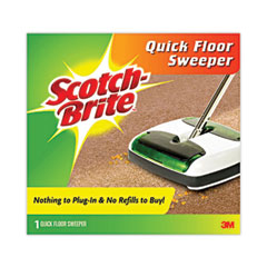 Scotch-Brite® Quick Floor Sweeper, 42" Aluminum Handle, White/Gray/Green