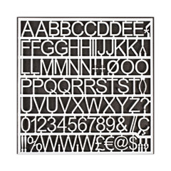 MasterVision® White Plastic Set of Letters, Numbers and Symbols, Uppercase, 1" Dia.