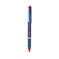 EnerGel NV Gel Pen, Stick, Fine 0.5 mm Needle Tip, Red Ink, Blue/Red Barrel, Dozen