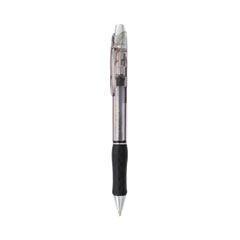 Pentel® R.S.V.P. Super RT Ballpoint Pen, Retractable, Medium 1 mm, Black Ink, Clear/Black Barrel, Dozen
