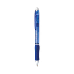 Pentel® R.S.V.P. Super RT Ballpoint Pen, Retractable, Medium 1 mm, Blue Ink, Translucent Blue/Blue Barrel, Dozen