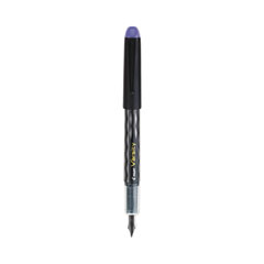 Pilot® Varsity Fountain Pen, Medium 1 mm, Purple Ink, Clear/Black/Purple Barrel