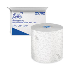 Scott® Pro Hard Roll Paper Towels with Elevated Scott Design for Scott Pro Dispenser, Blue Core Only, 1,150 ft Roll, 6 Rolls/Carton